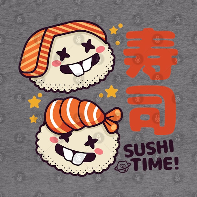 Kawaii Sushi Time by spacedowl